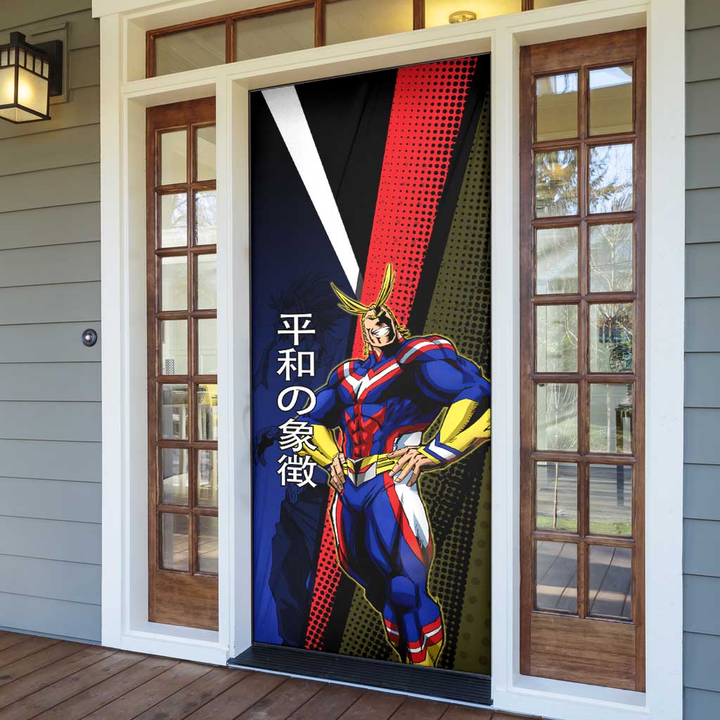 All Might Dual Form Door Cover Japanese Comic Book Style
