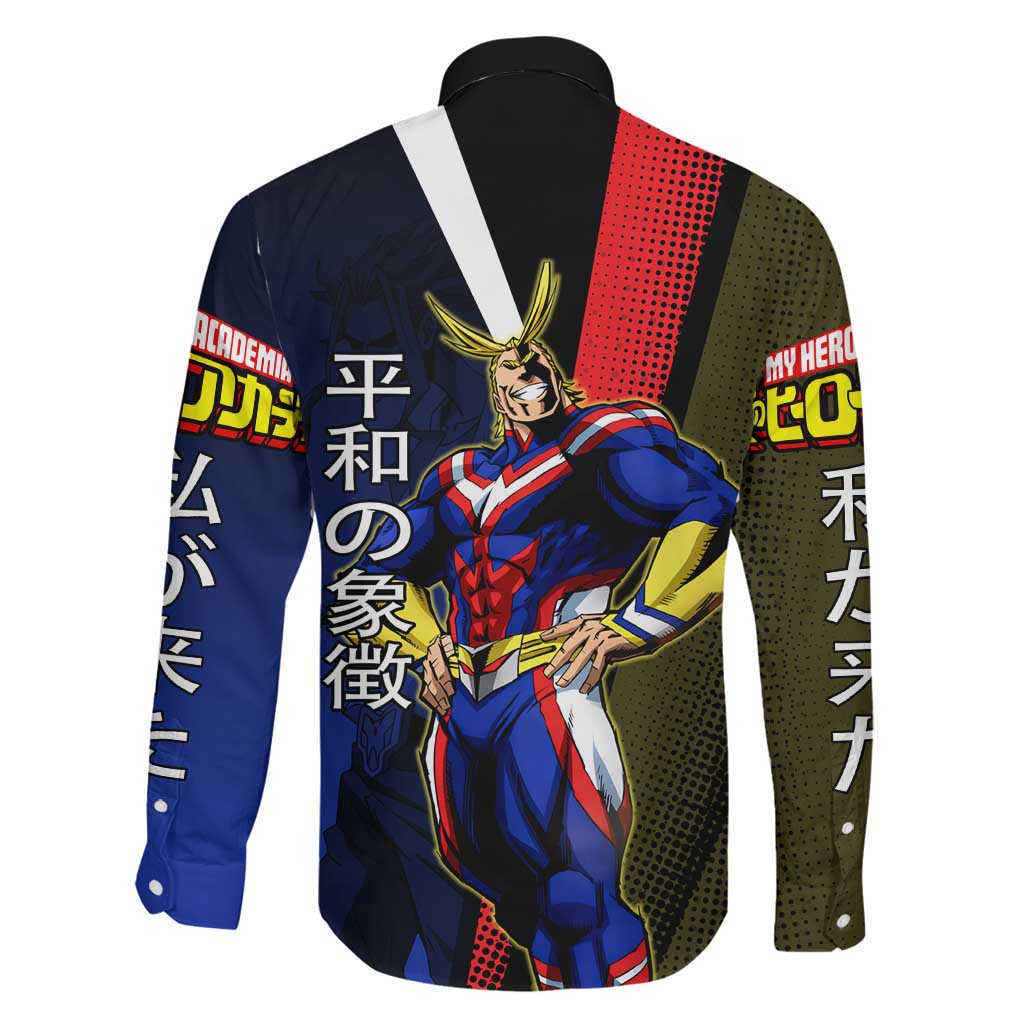 All Might Dual Form Family Matching Off Shoulder Short Dress and Hawaiian Shirt Japanese Comic Book Style