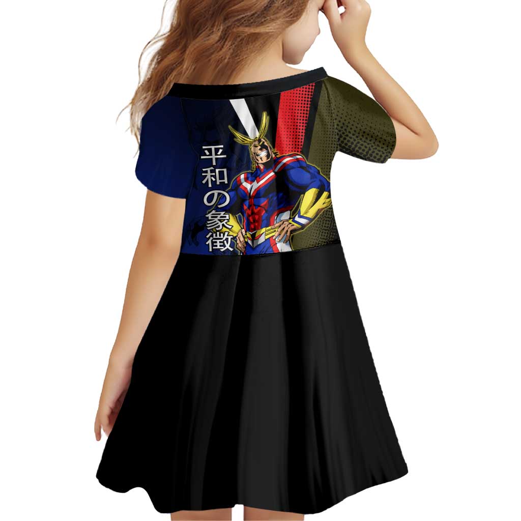 All Might Dual Form Family Matching Tank Maxi Dress and Hawaiian Shirt Japanese Comic Book Style