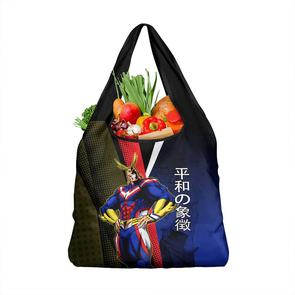 All Might Dual Form Grocery Bag Japanese Comic Book Style