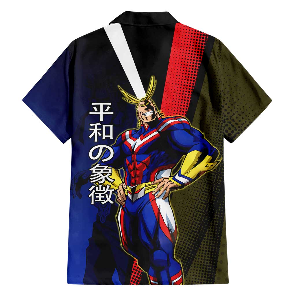 All Might Dual Form Hawaiian Shirt Japanese Comic Book Style