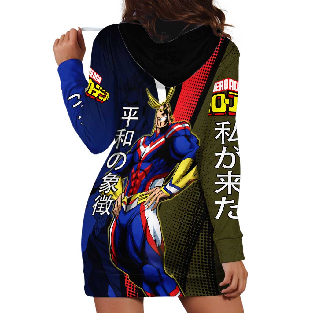 All Might Dual Form Hoodie Dress Japanese Comic Book Style