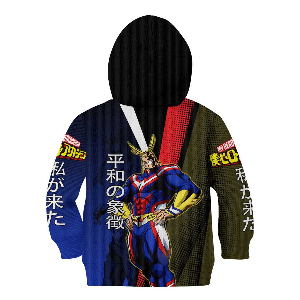 All Might Dual Form Kid Hoodie Japanese Comic Book Style