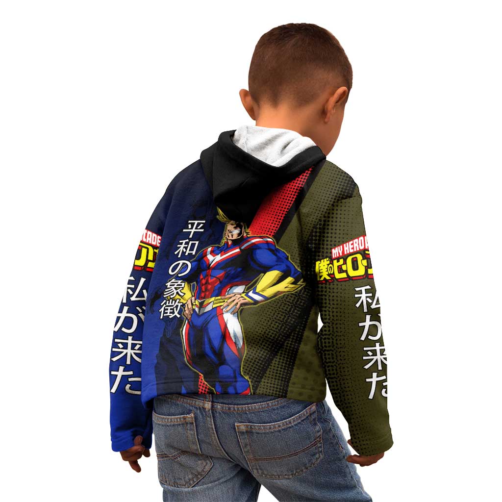 All Might Dual Form Kid Hoodie Japanese Comic Book Style