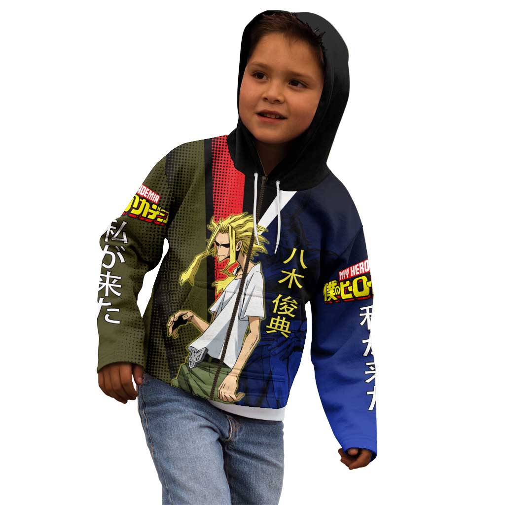 All Might Dual Form Kid Hoodie Japanese Comic Book Style