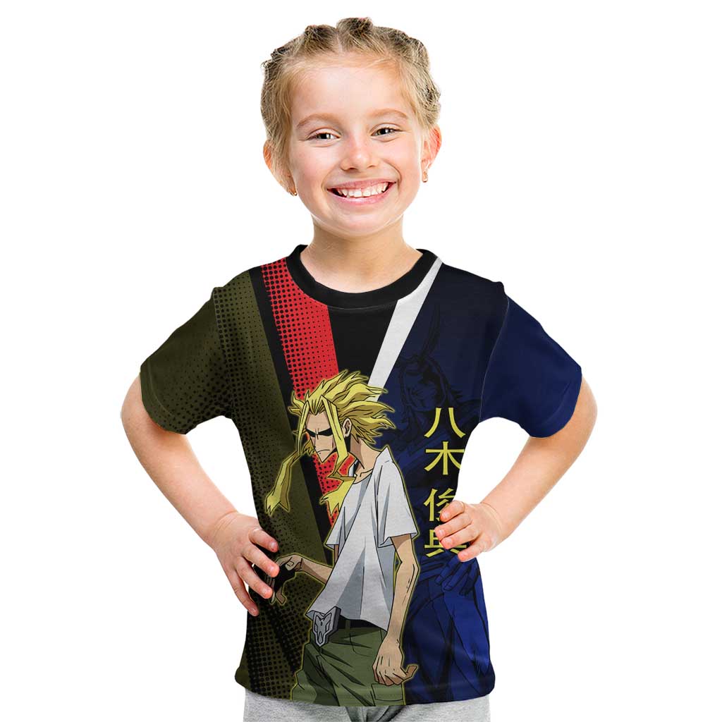 All Might Dual Form Kid T Shirt Japanese Comic Book Style