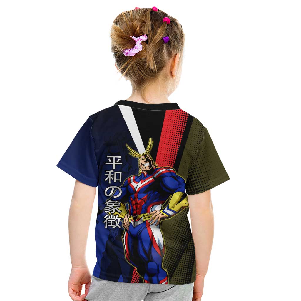All Might Dual Form Kid T Shirt Japanese Comic Book Style