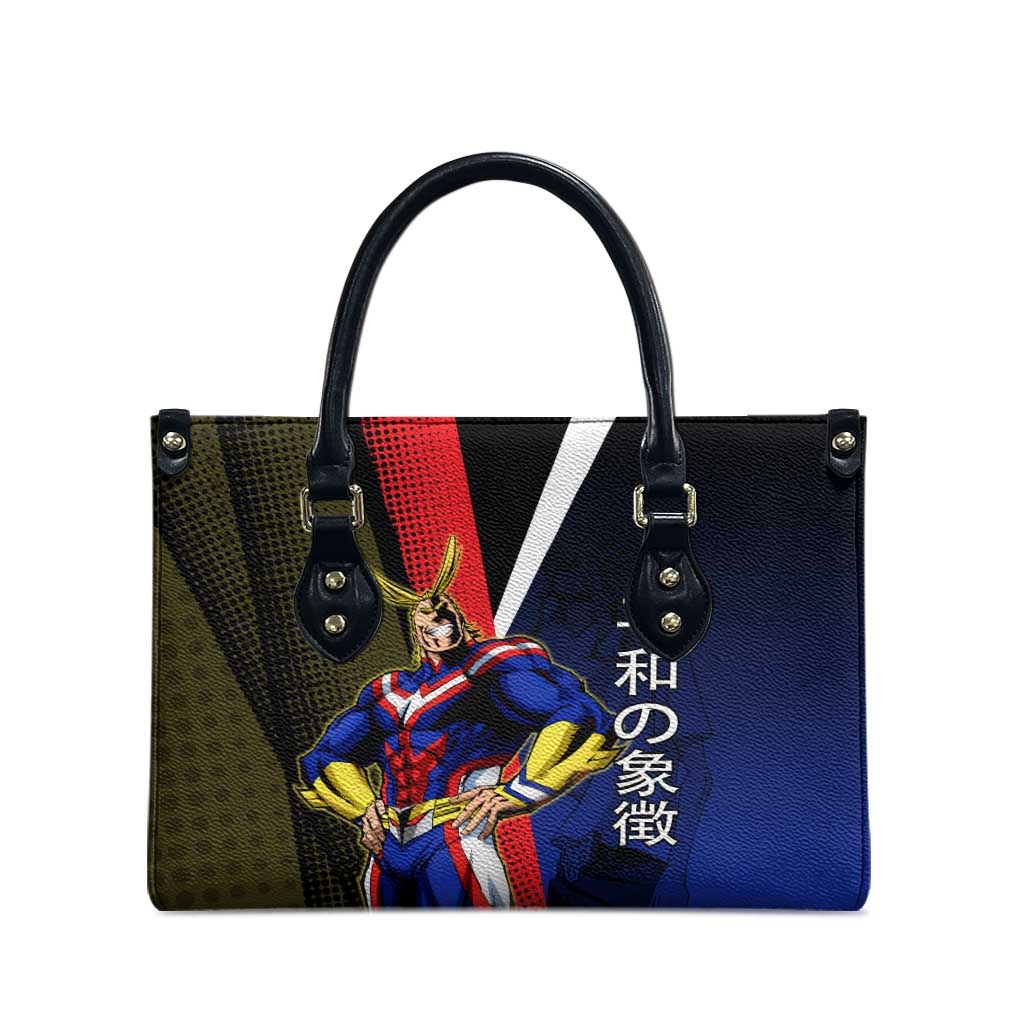 All Might Dual Form Leather Bag Japanese Comic Book Style