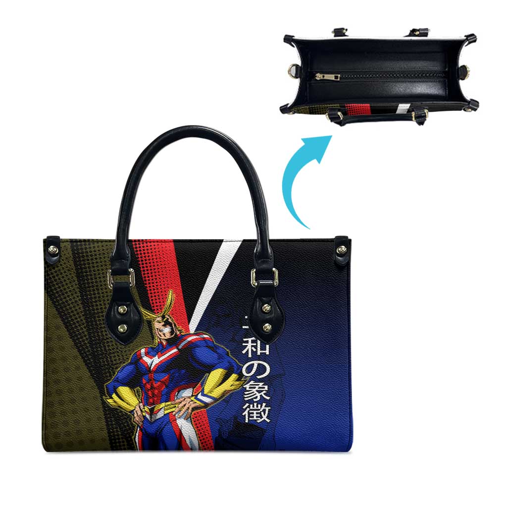All Might Dual Form Leather Bag Japanese Comic Book Style
