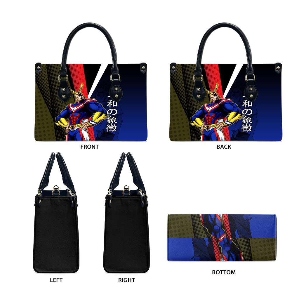 All Might Dual Form Leather Bag Japanese Comic Book Style