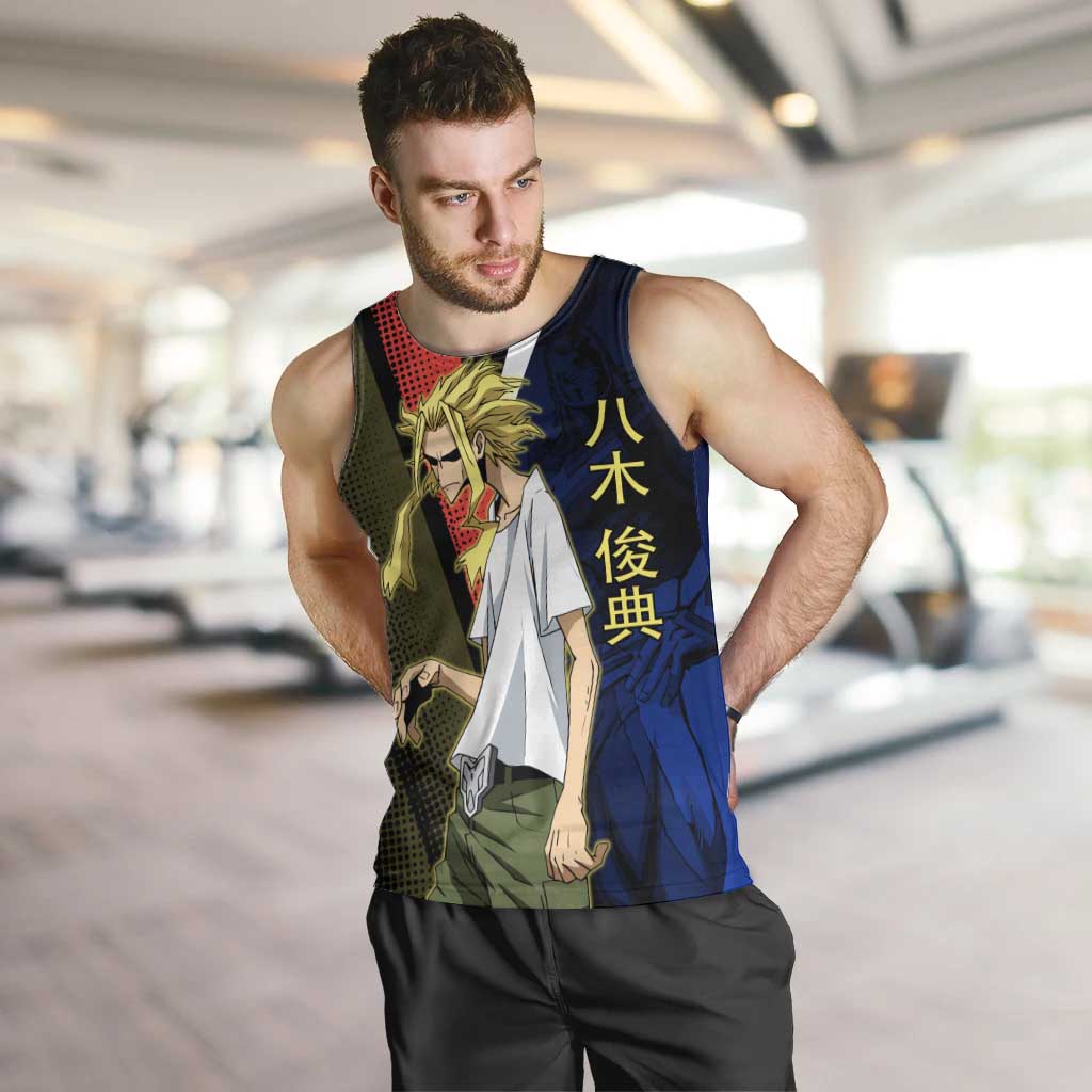 All Might Dual Form Men Tank Top Japanese Comic Book Style