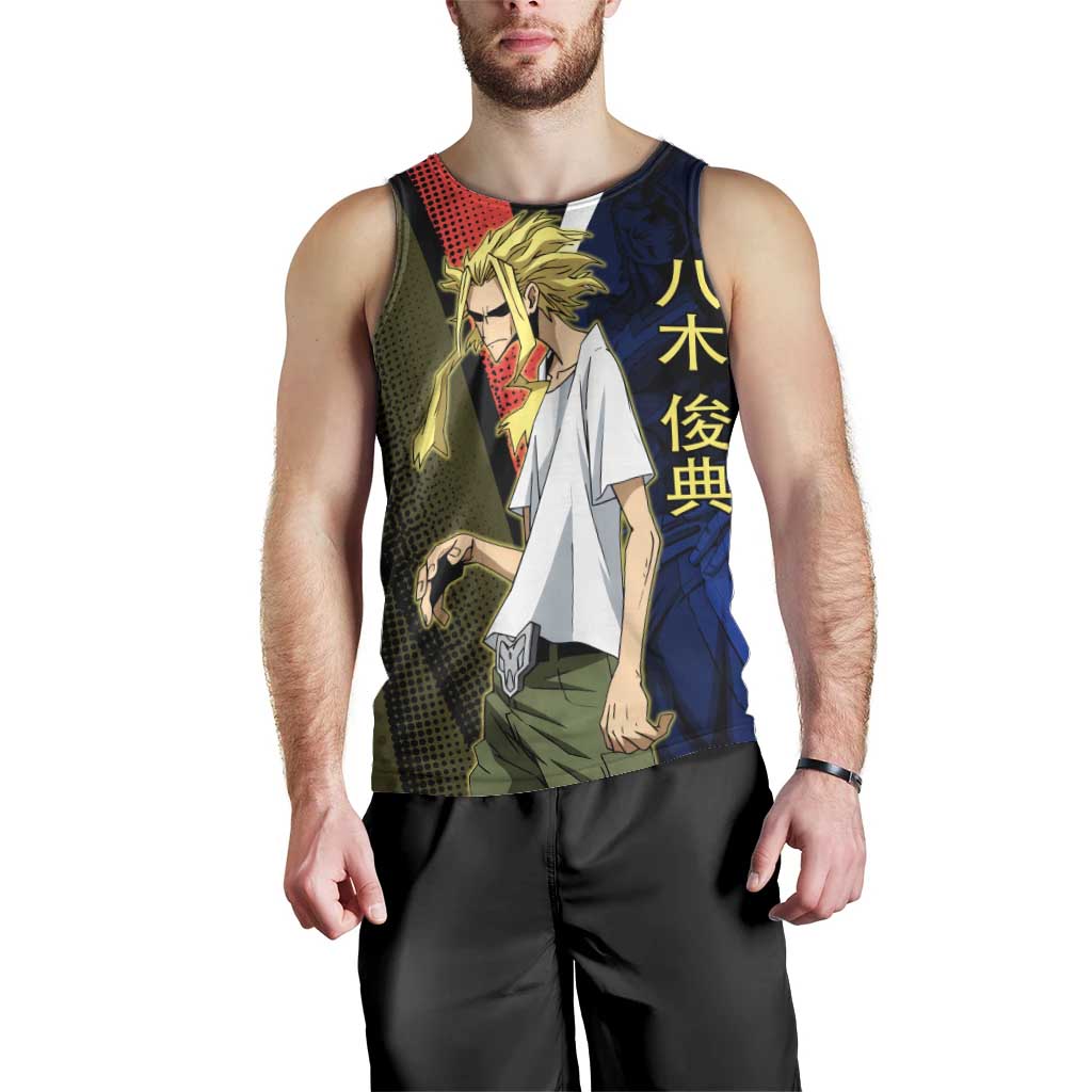 All Might Dual Form Men Tank Top Japanese Comic Book Style