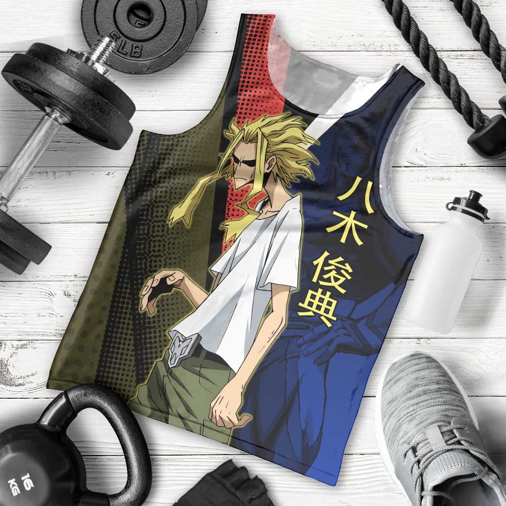 All Might Dual Form Men Tank Top Japanese Comic Book Style