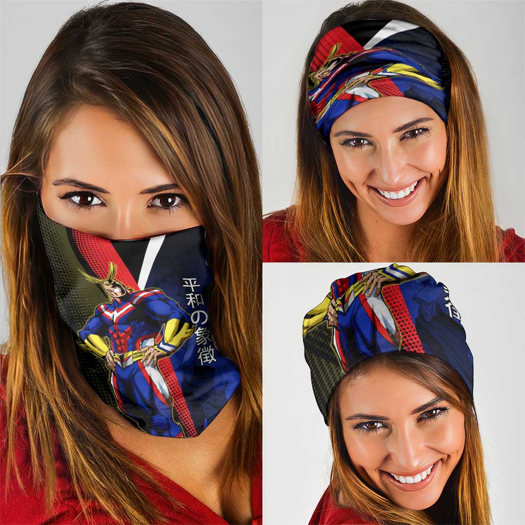 All Might Dual Form Neck Gaiter Japanese Comic Book Style