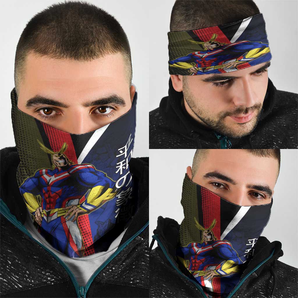 All Might Dual Form Neck Gaiter Japanese Comic Book Style