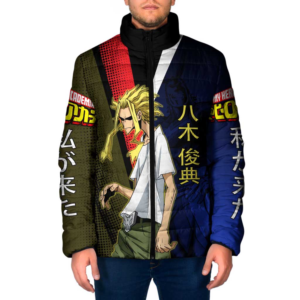 All Might Dual Form Padded Jacket Japanese Comic Book Style