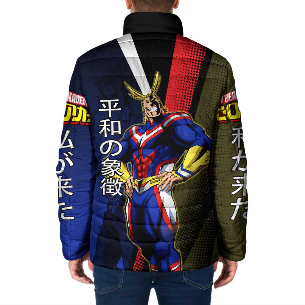 All Might Dual Form Padded Jacket Japanese Comic Book Style