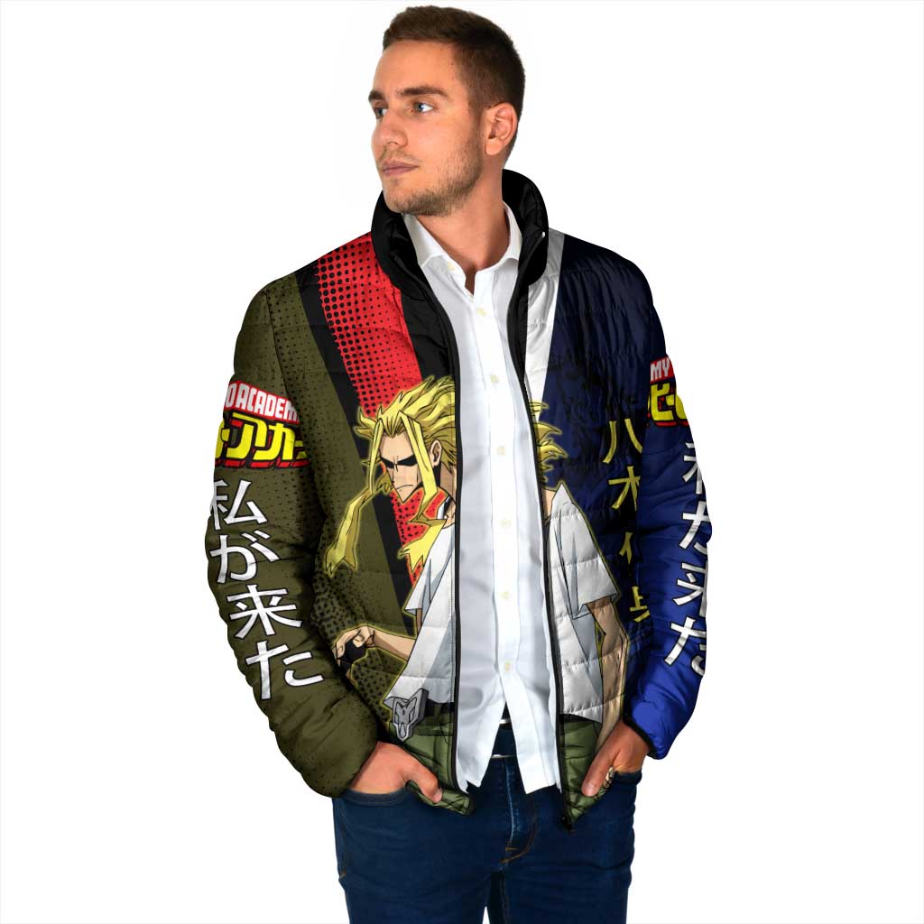 All Might Dual Form Padded Jacket Japanese Comic Book Style