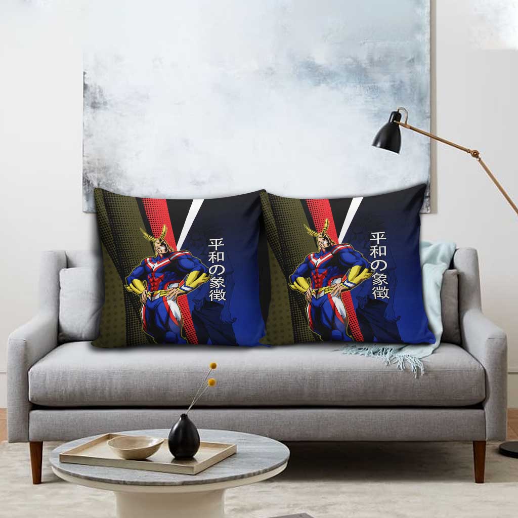 All Might Dual Form Pillow Cover Japanese Comic Book Style