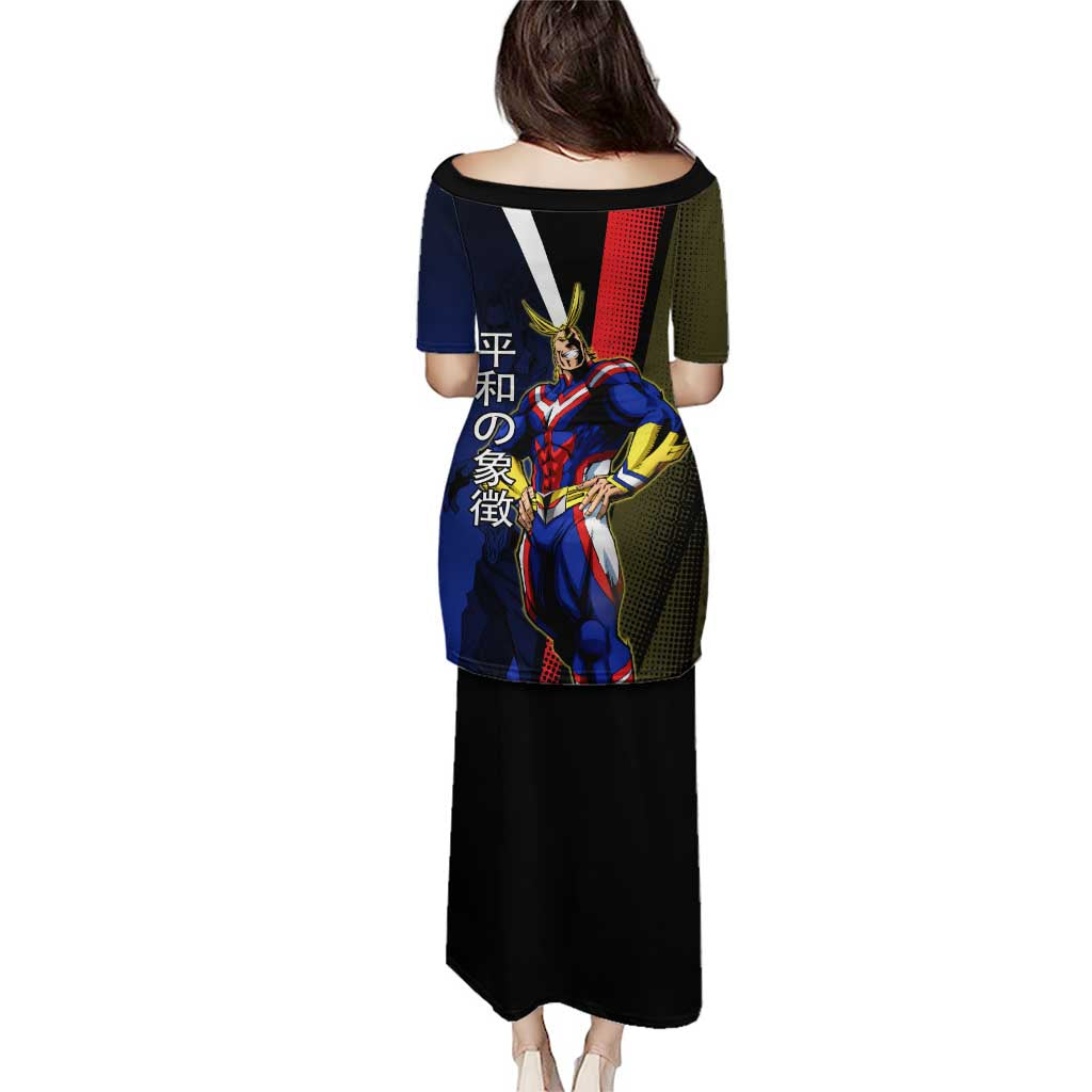 All Might Dual Form Puletasi Japanese Comic Book Style