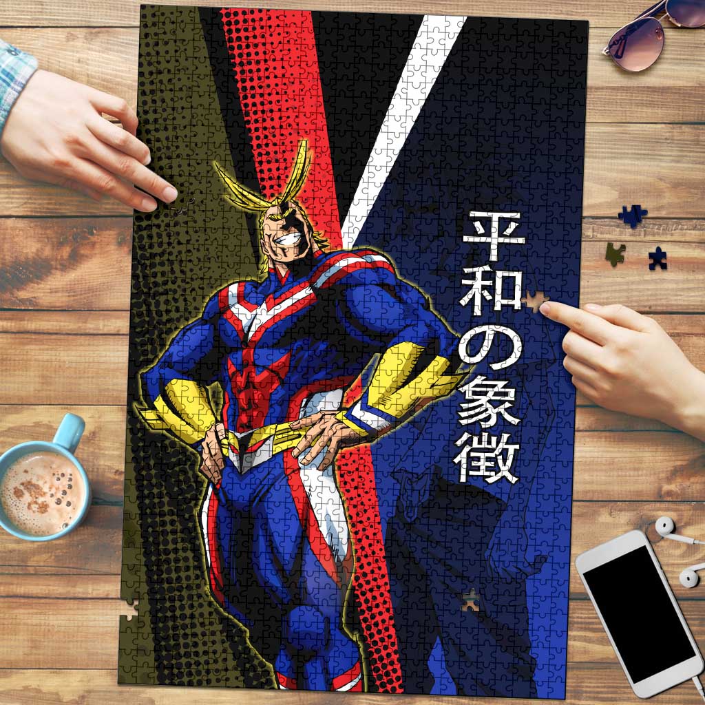 All Might Dual Form Puzzle Japanese Comic Book Style