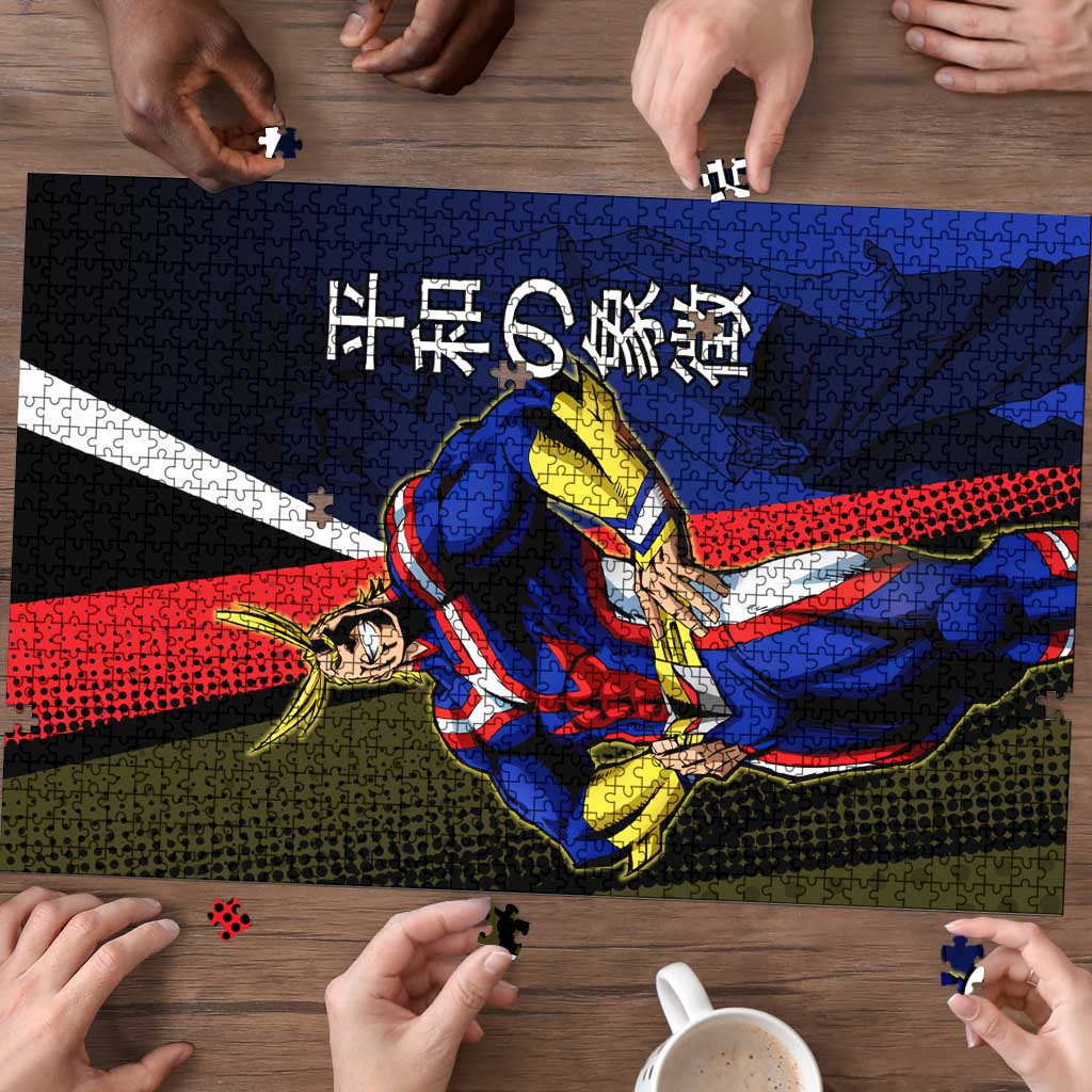 All Might Dual Form Puzzle Japanese Comic Book Style