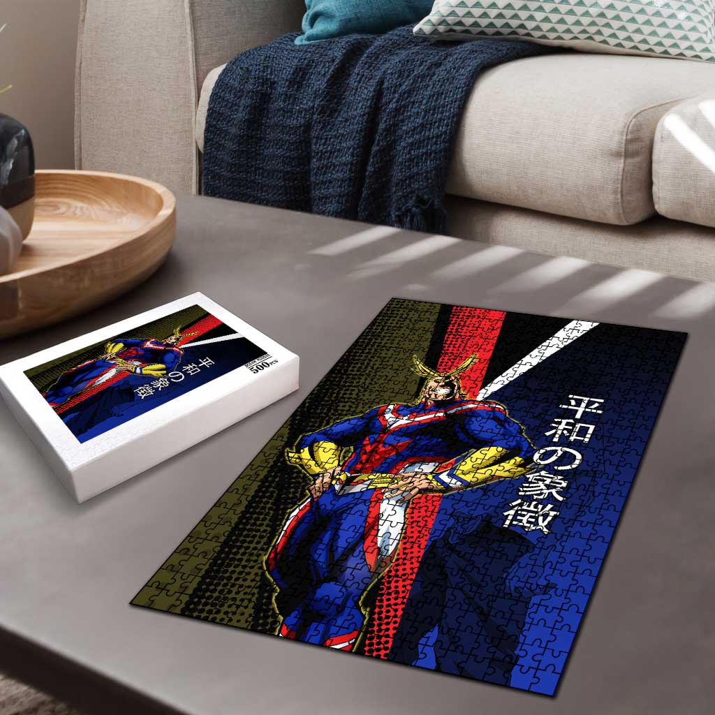 All Might Dual Form Puzzle Japanese Comic Book Style