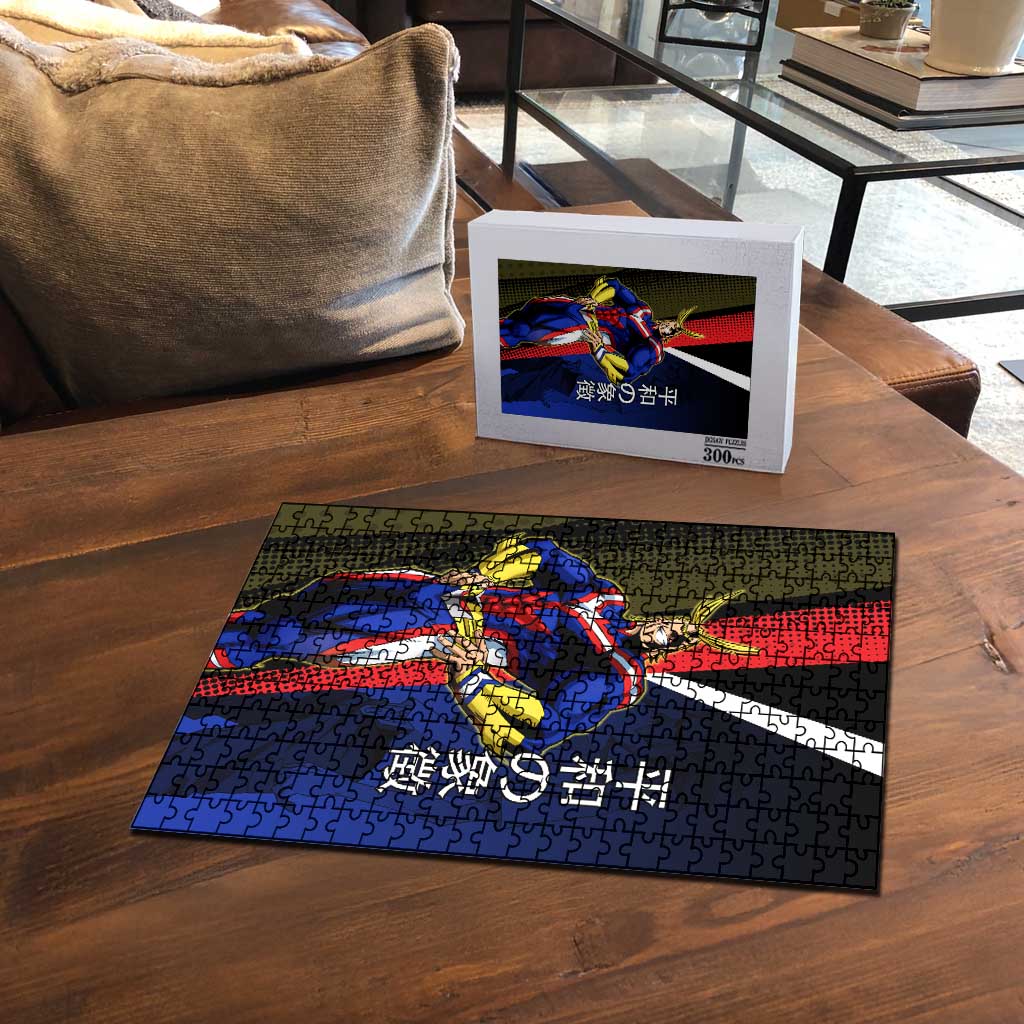 All Might Dual Form Puzzle Japanese Comic Book Style