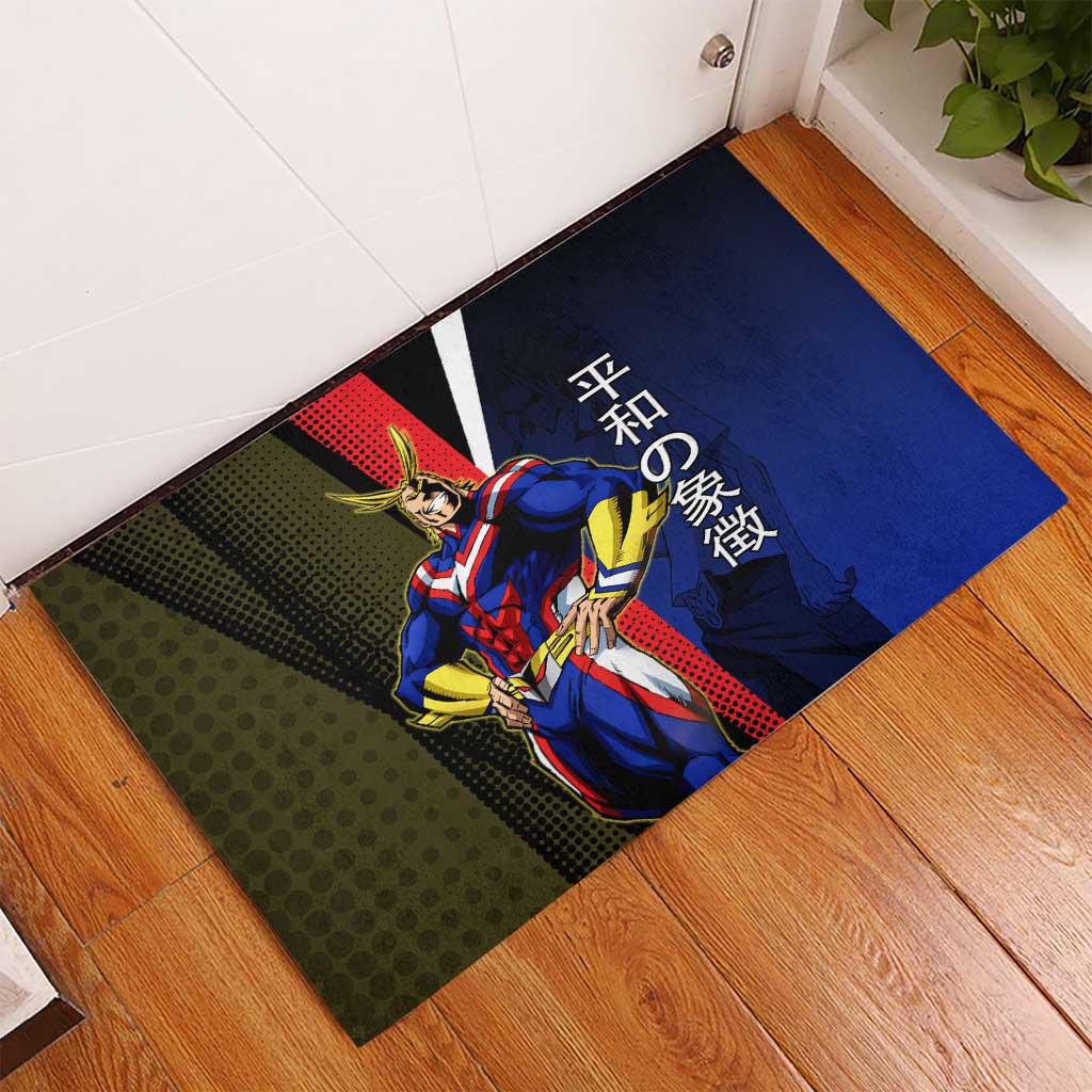 All Might Dual Form Rubber Doormat Japanese Comic Book Style