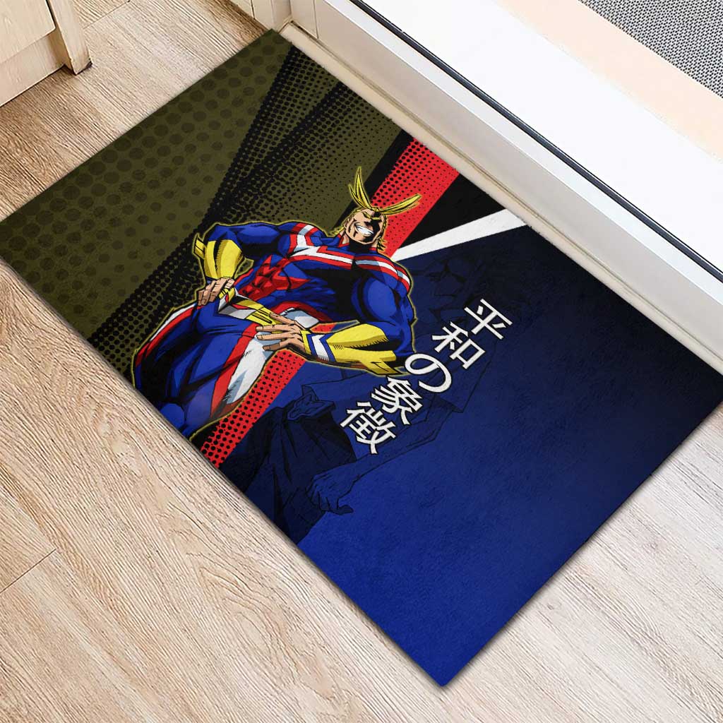 All Might Dual Form Rubber Doormat Japanese Comic Book Style