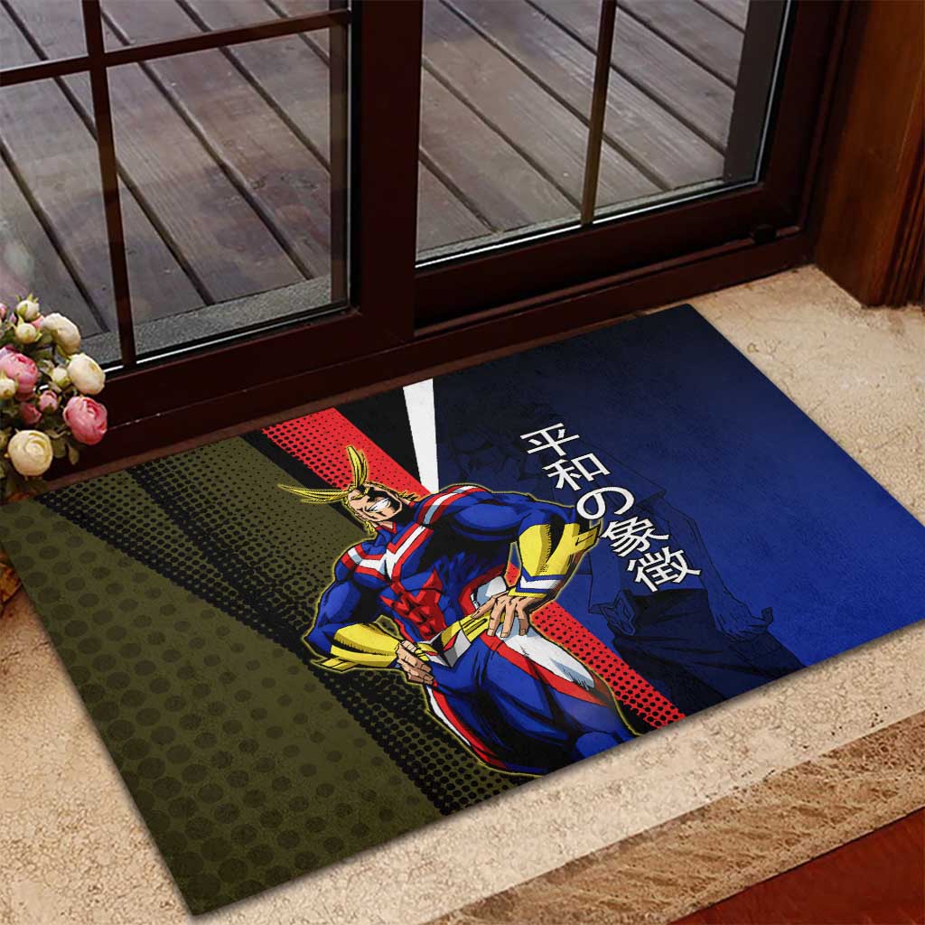 All Might Dual Form Rubber Doormat Japanese Comic Book Style
