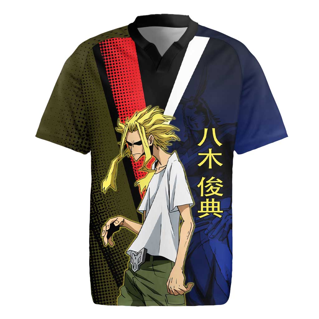 All Might Dual Form Rugby Jersey Japanese Comic Book Style
