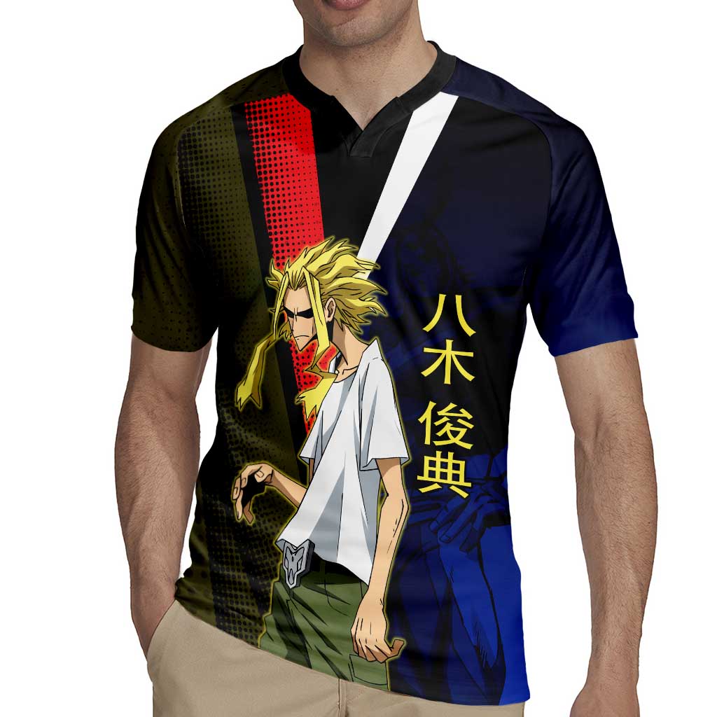All Might Dual Form Rugby Jersey Japanese Comic Book Style