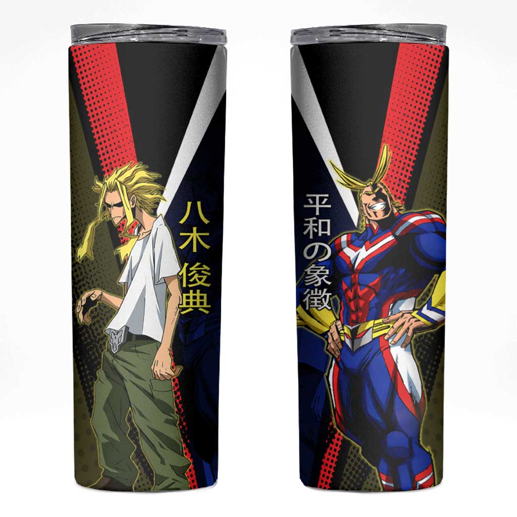 All Might Dual Form Skinny Tumbler Japanese Comic Book Style