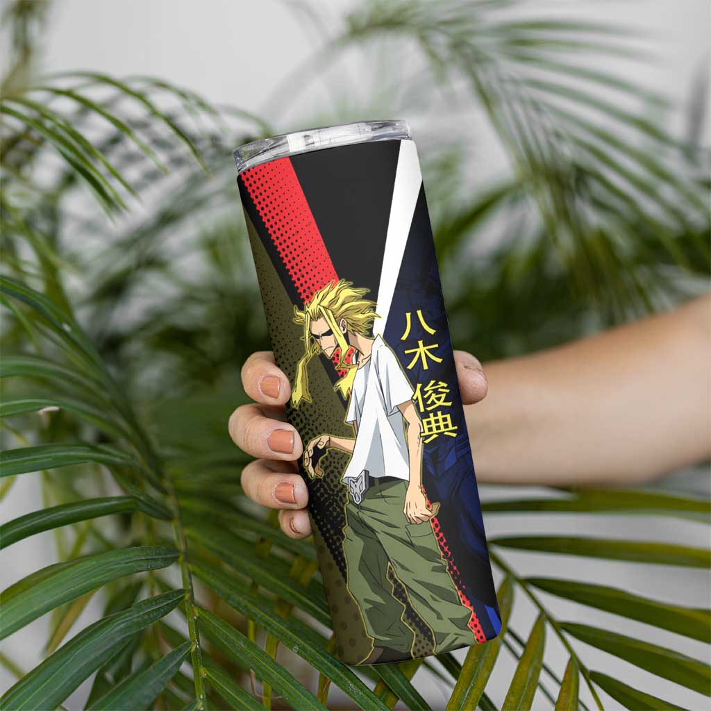 All Might Dual Form Skinny Tumbler Japanese Comic Book Style