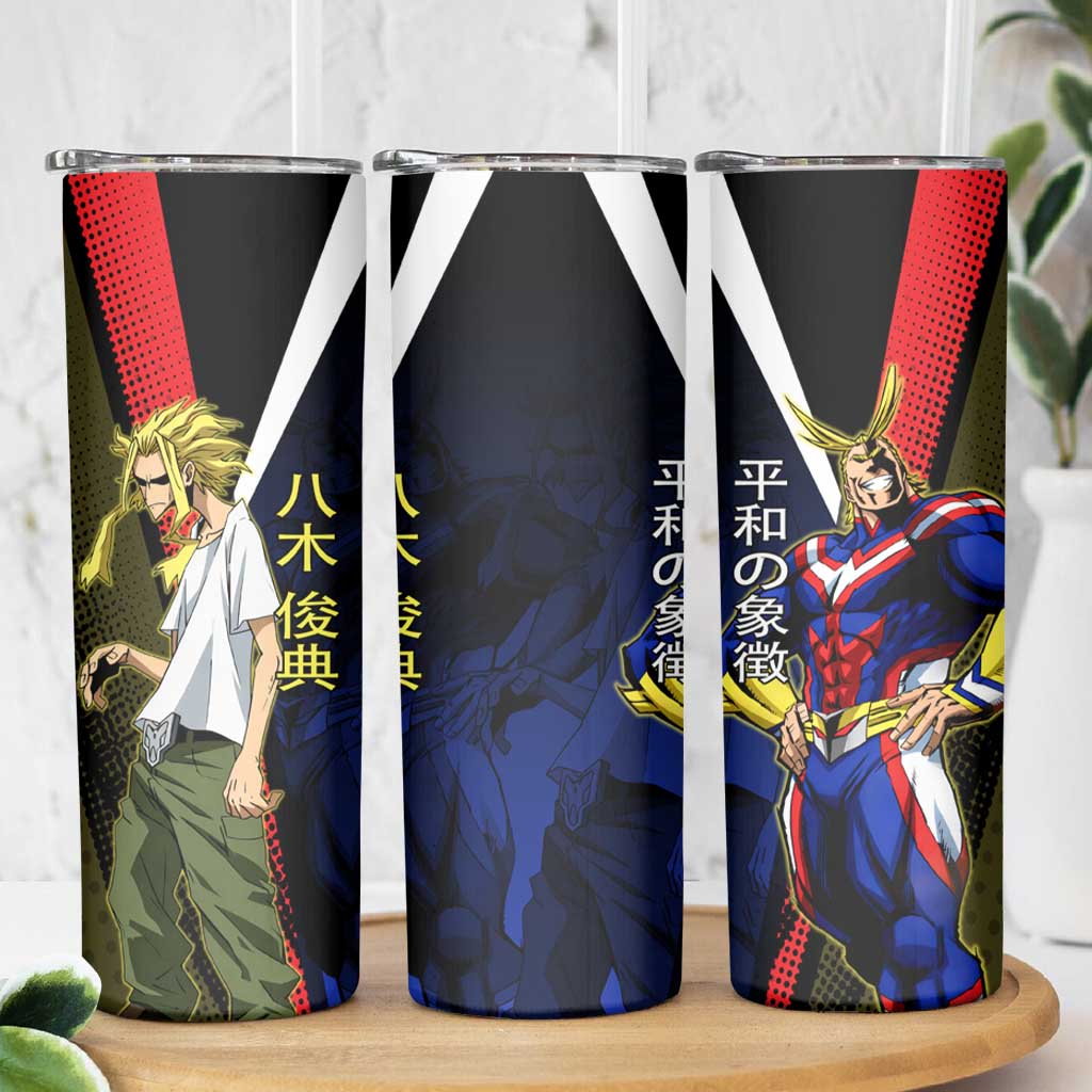 All Might Dual Form Skinny Tumbler Japanese Comic Book Style