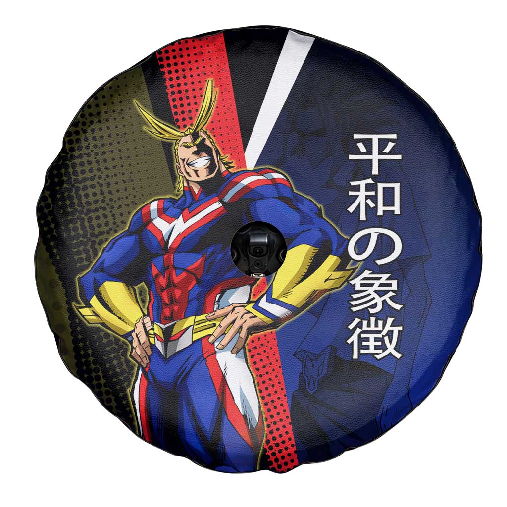 All Might Dual Form Spare Tire Cover Japanese Comic Book Style