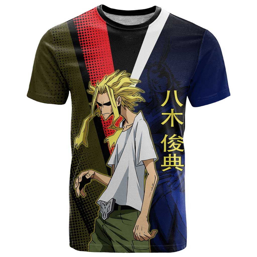 All Might Dual Form T Shirt Japanese Comic Book Style