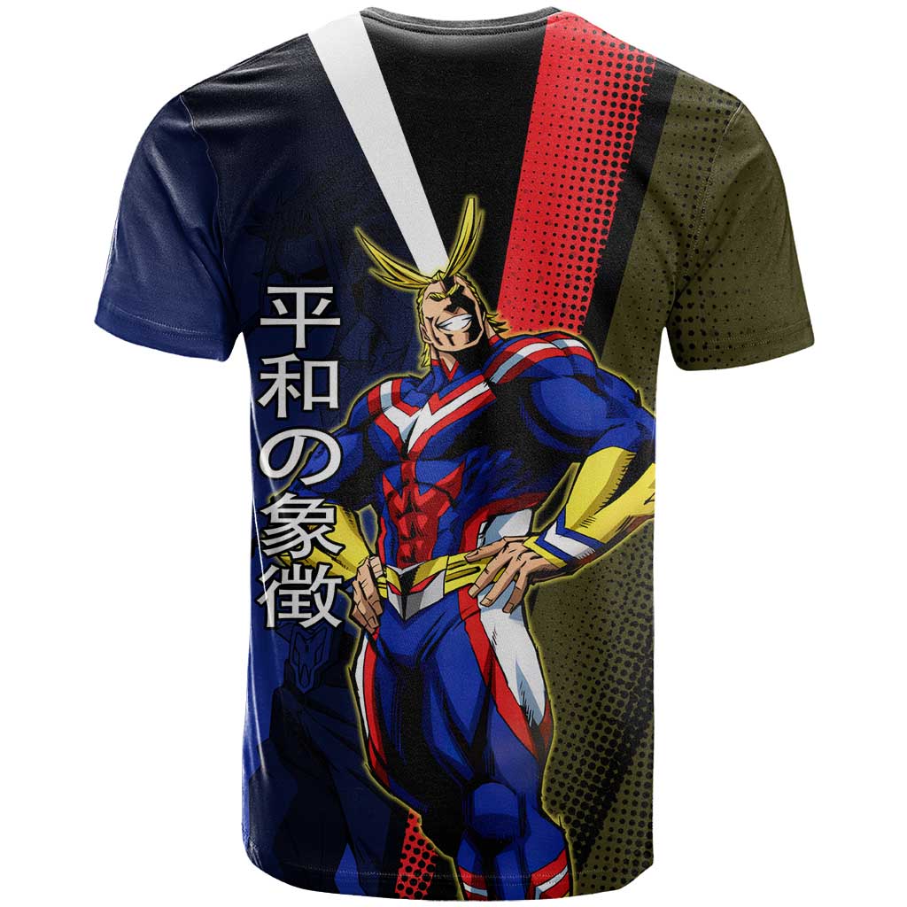 All Might Dual Form T Shirt Japanese Comic Book Style