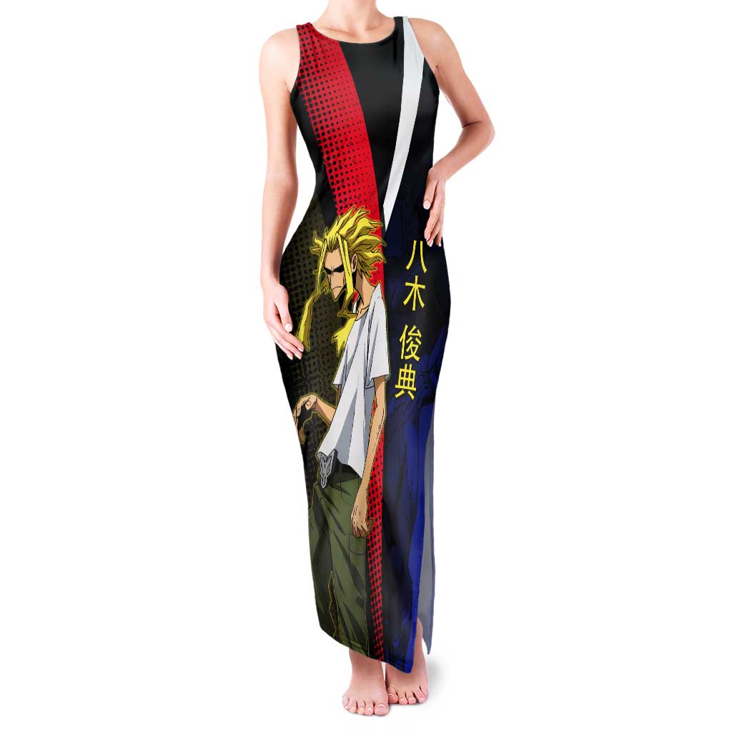 All Might Dual Form Tank Maxi Dress Japanese Comic Book Style