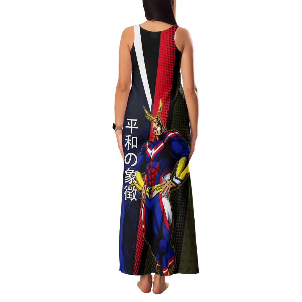 All Might Dual Form Tank Maxi Dress Japanese Comic Book Style