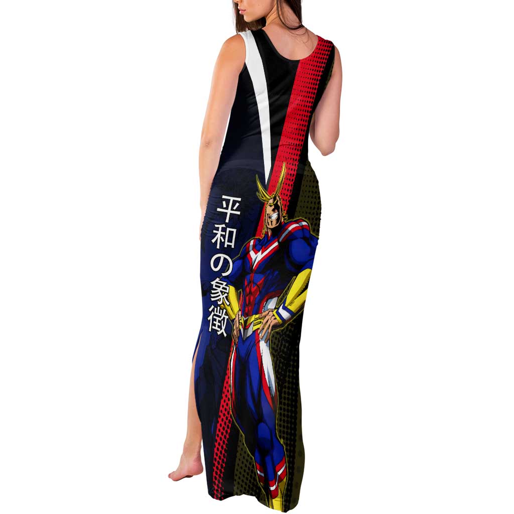 All Might Dual Form Tank Maxi Dress Japanese Comic Book Style