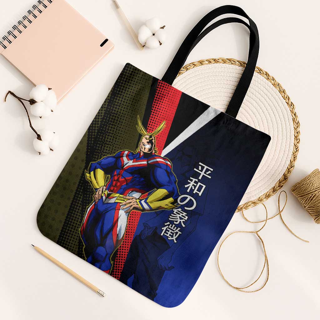 All Might Dual Form Tote Bag Japanese Comic Book Style