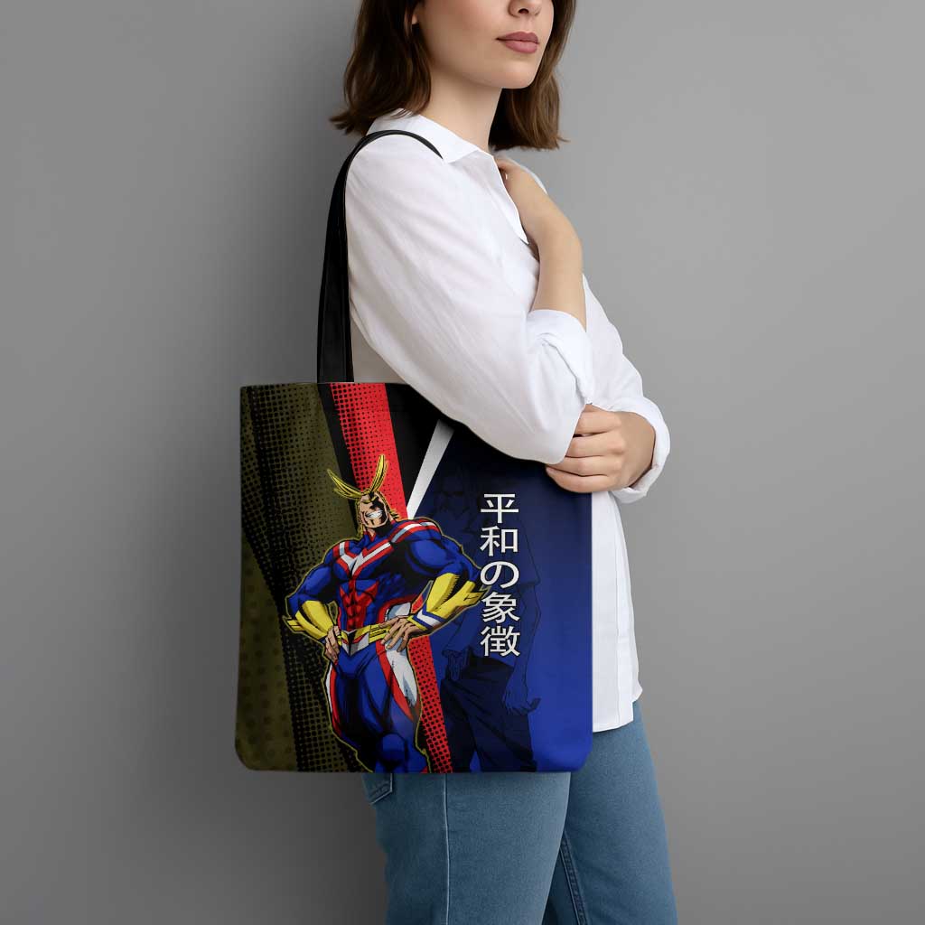 All Might Dual Form Tote Bag Japanese Comic Book Style