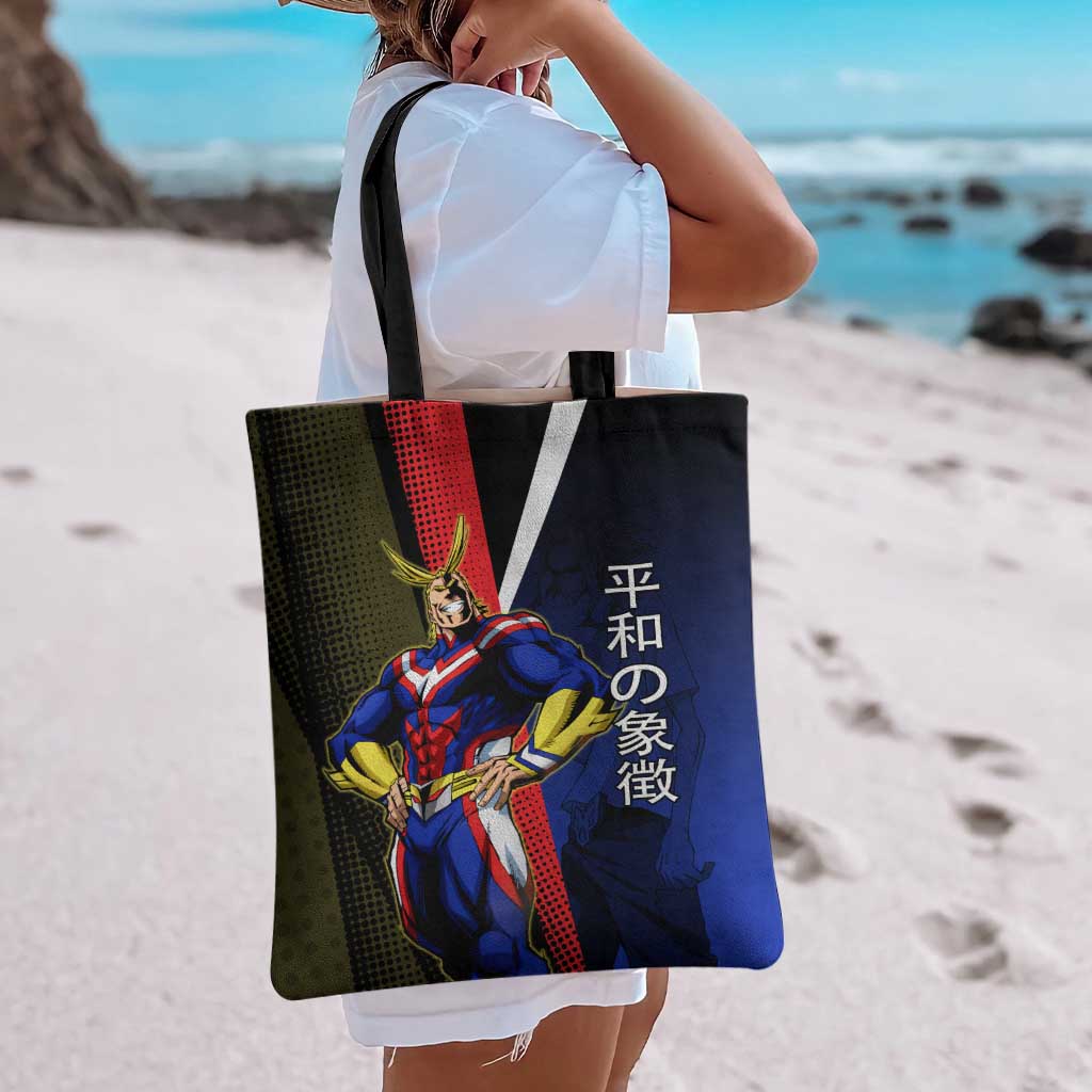 All Might Dual Form Tote Bag Japanese Comic Book Style