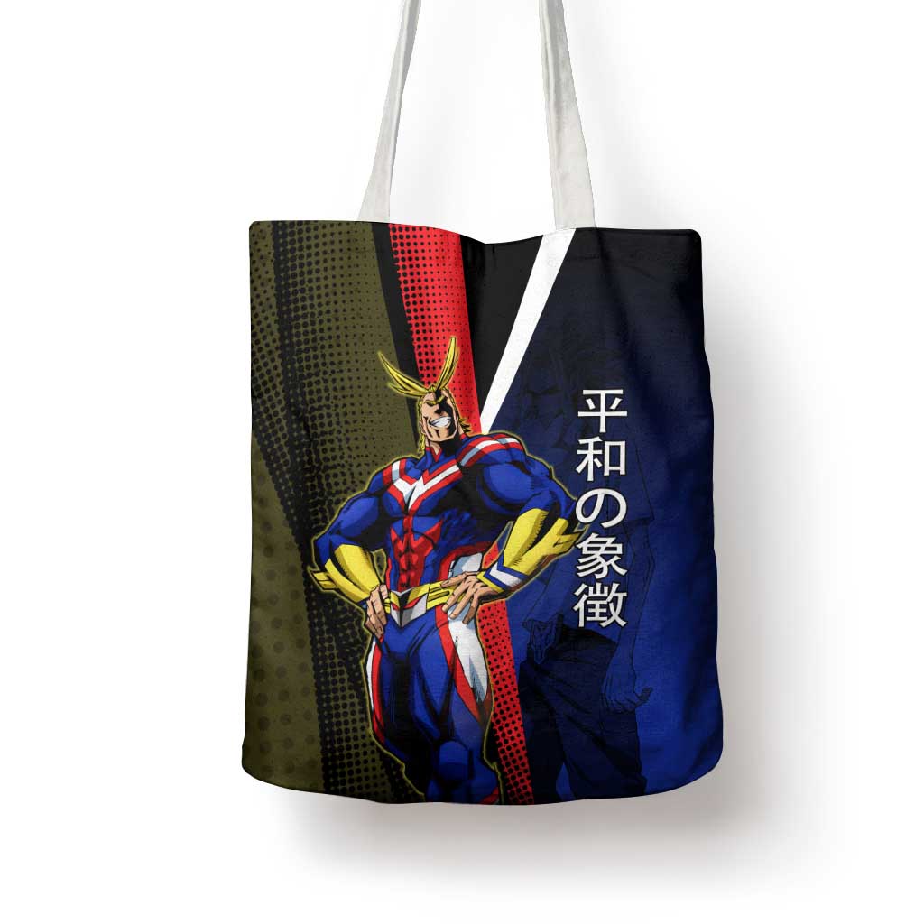 All Might Dual Form Tote Bag Japanese Comic Book Style