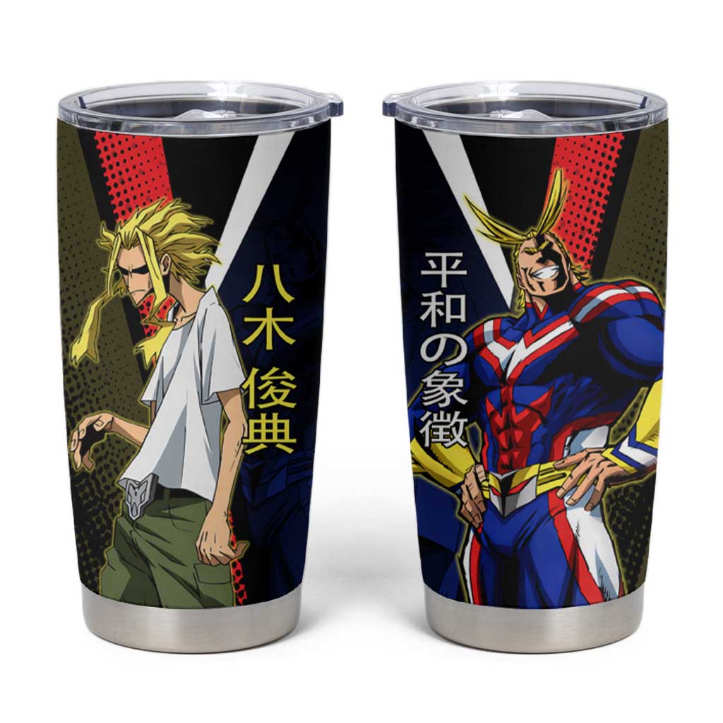 All Might Dual Form Tumbler Cup Japanese Comic Book Style