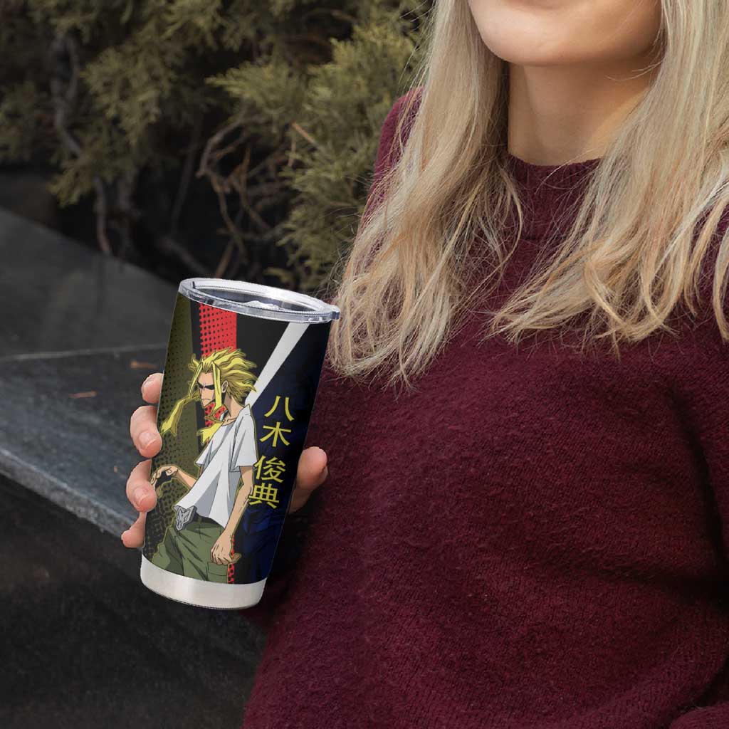 All Might Dual Form Tumbler Cup Japanese Comic Book Style
