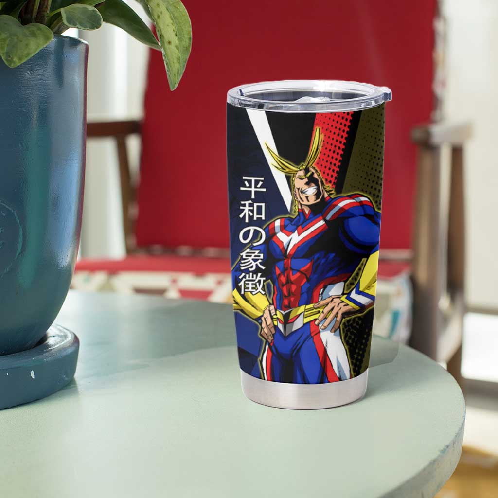 All Might Dual Form Tumbler Cup Japanese Comic Book Style