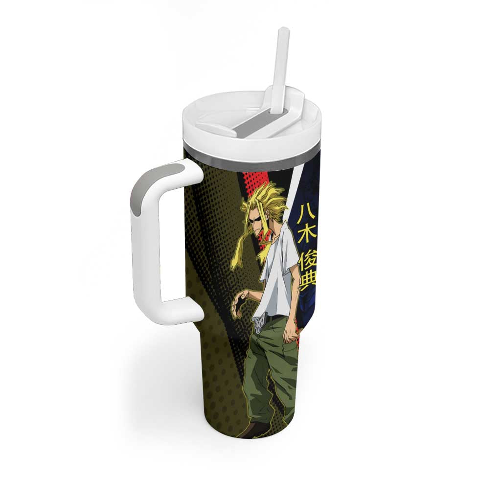 All Might Dual Form Tumbler With Handle Japanese Comic Book Style